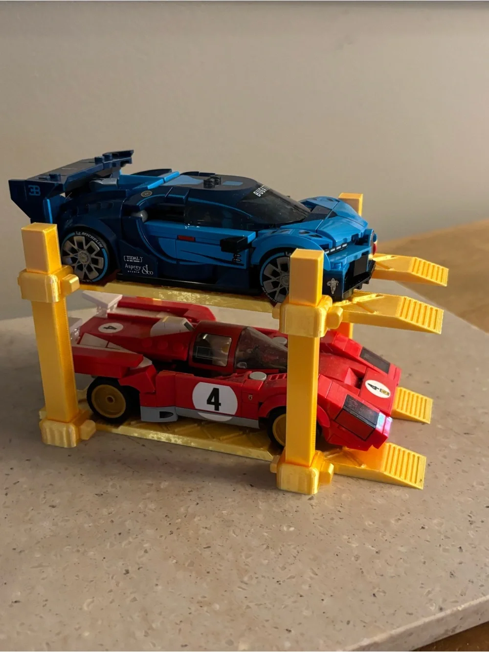Garage display for Lego Speed Champion Two-Tier Parking Rack cars NOT included